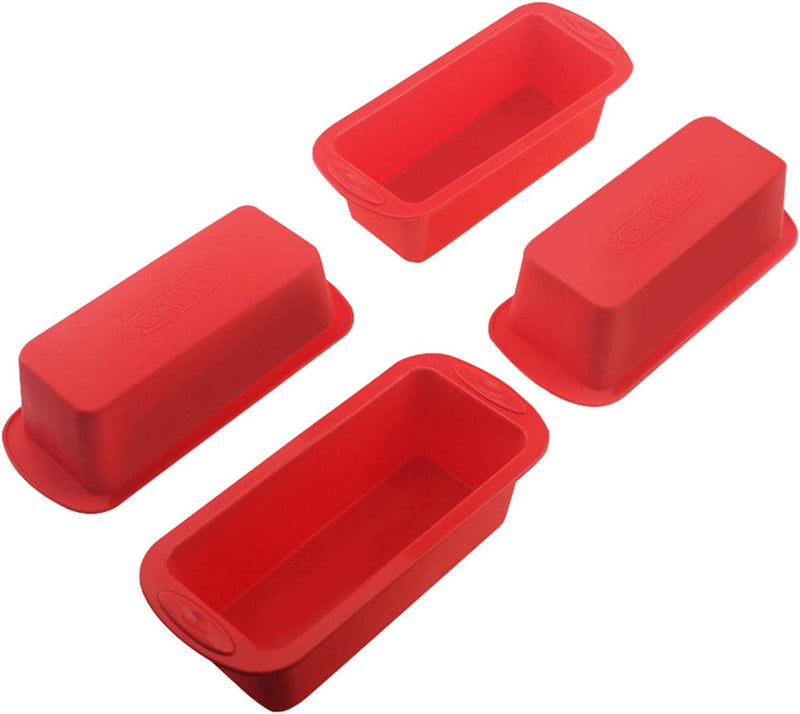 8-Piece Silicone Baking Pans Sets Nonstick - SILIVO Silicone Bakeware Set with Bread Pan, Muffin Pan, Square/Round Cake Pan and Mini Loaf Pans - Oven & Dishwasher Safe Home & Garden > Kitchen & Dining > Cookware & Bakeware SILIVO Bread Loaf Pan 4 Pack：5.7x2.5x2.2 inch(Mini) 