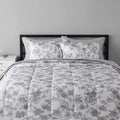 8-Piece Ultra-Soft Microfiber Bed-In-A-Bag Comforter Bedding Set - King, Grey Chinoiserie Home & Garden > Linens & Bedding > Bedding KOL DEALS Grey Chinoiserie Full/Queen 