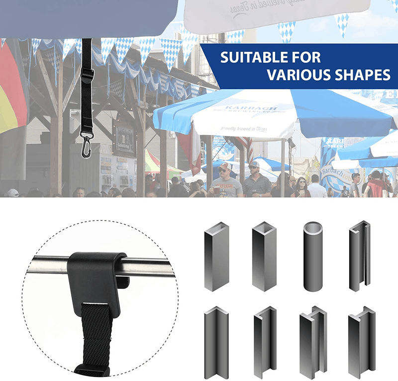 8 Pieces Canopy Hanging Clips Tent Hanging Clip for Business Exhibitions to Hang Signs, Slogans, Flags, and for Outdoor Camping to Hang Food, Lanterns, Garbage Bags, Towels Sporting Goods > Outdoor Recreation > Camping & Hiking > Tent Accessories Shappy   
