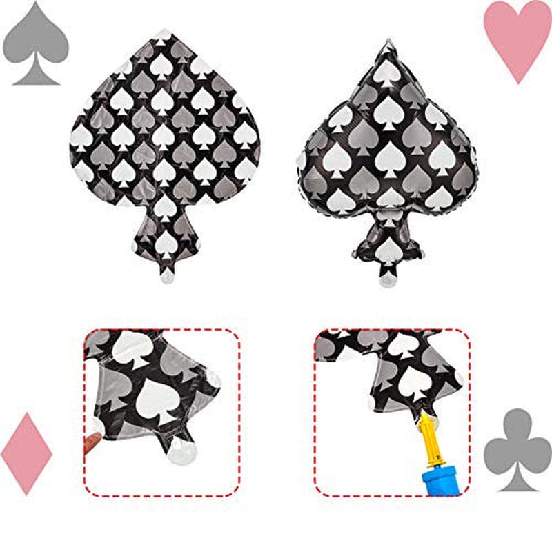 8 Pieces Casino Theme Party Balloons Playing Cards Balloons Casino Foil Balloons Casino Party Decoration Supplies for Las Vegas Party, Poker Events, Casino Night Birthday Arts & Entertainment > Party & Celebration > Party Supplies Skylety   