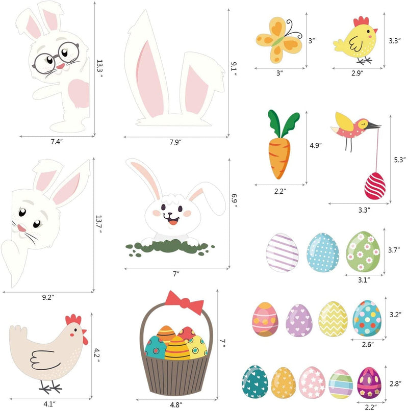 8 Sheets Easter Window Clings, Easter Window Stickers Decorations Spring Window Clings Decal Home & Garden > Decor > Seasonal & Holiday Decorations Hidreams   