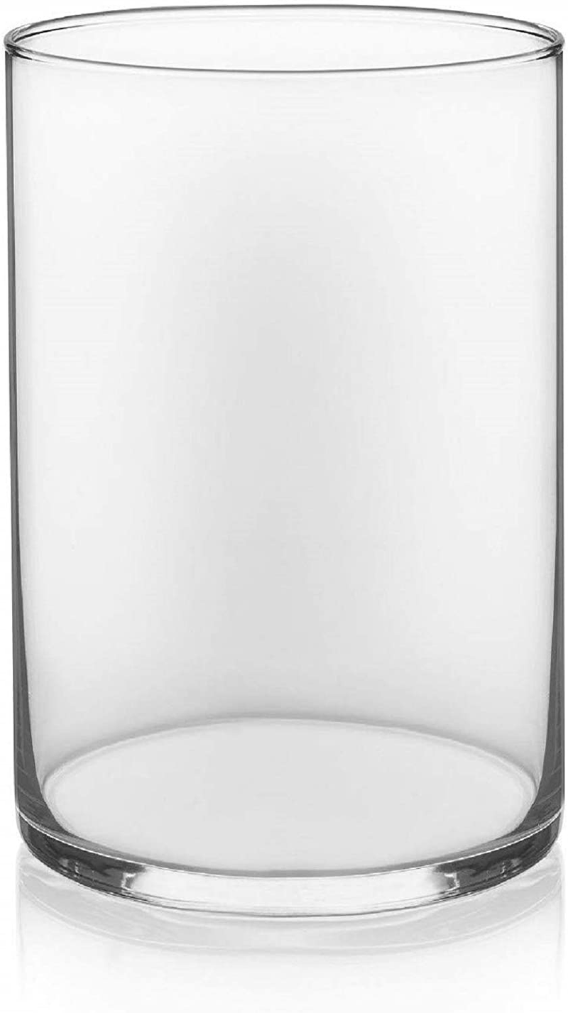 '- 8" Tall x 5" Wide Cylinder Glass Vase and Flower Guide Booklet -for Weddings, Events, Decorating, Arrangements, Flowers, Office, or Home Decor. Home & Garden > Decor > Vases Floral Supply Online 1 5" Wide x 10" Tall 
