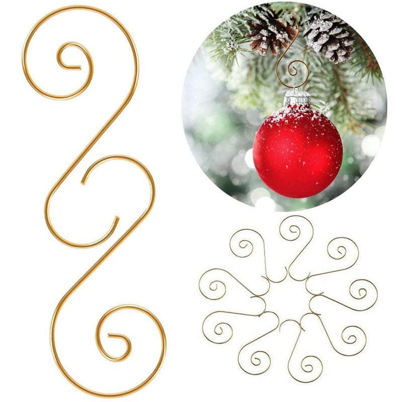 80 Pcs Christmas Tree Hooks, Ornament S-Shaped Hooks, Christmas Bauble Metal Hooks for Hanging Christmas Tree Decoration Supplies Accessories Party Decor Home Home & Garden > Decor > Seasonal & Holiday Decorations& Garden > Decor > Seasonal & Holiday Decorations Boulevard F Inc Gold 80pcs  
