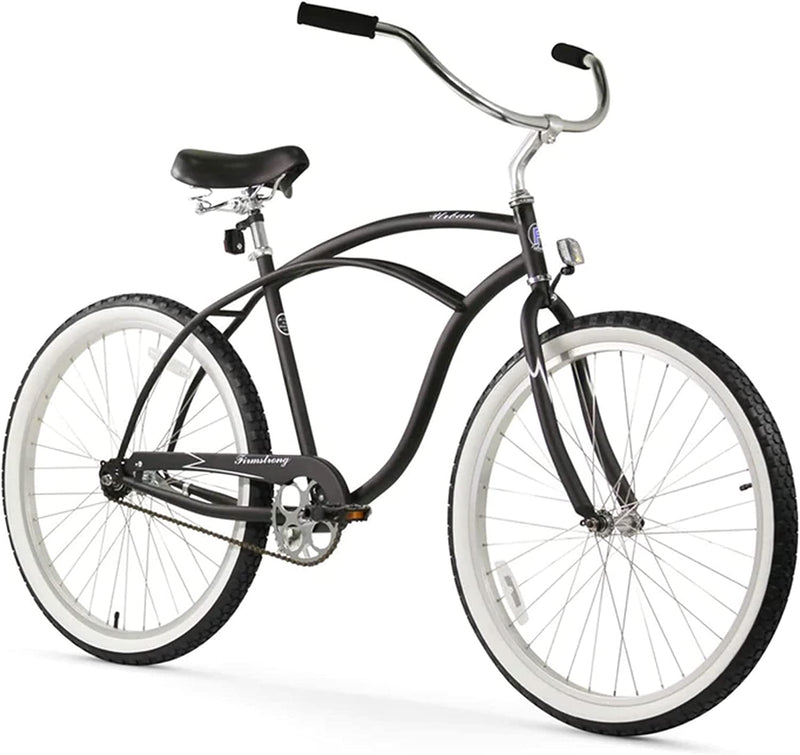 Firmstrong Urban Man Beach Cruiser Bike, Mens Bicycle 26-Inch, 1-Speed, Matte Black Sporting Goods > Outdoor Recreation > Cycling > Bicycles Firmstrong   