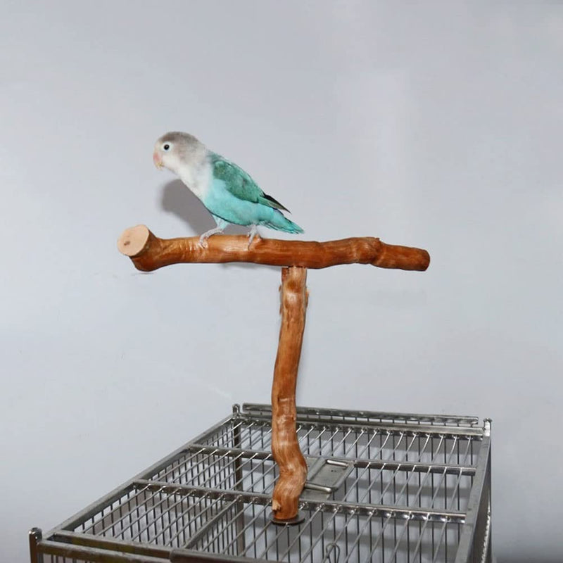 LUOZZY Bird Perches Wood T Shape Bird Toys Parrot Perch Parakeet Stand Platform for Bird Cage Paw Grinding Bird Perch Branches Animals & Pet Supplies > Pet Supplies > Bird Supplies LUOZZY   