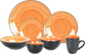 Homevss, Stoneware Sonoma 16Pc Dinnerware Set, Black + Speckled Spin Wash Purple Home & Garden > Kitchen & Dining > Tableware > Dinnerware HomeVss Orange 56pc Set 