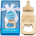24Pack Baby Bottle Openers for Baby Shower Favors Gifts, Decorations Souvenirs, Poppin Bottles Openers with Gifts Box Used for Guests Gender Reveal Party Favors (24, Blue and Pink)