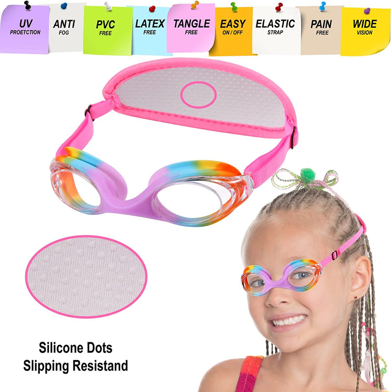 Kids Swim Goggles,Swim Goggles for Kids Adult, Swim Goggles with Fabric Strap - No Tangle Elastic, Pain Free Head Band Sporting Goods > Outdoor Recreation > Boating & Water Sports > Swimming > Swim Goggles & Masks HYDROCOMFY   