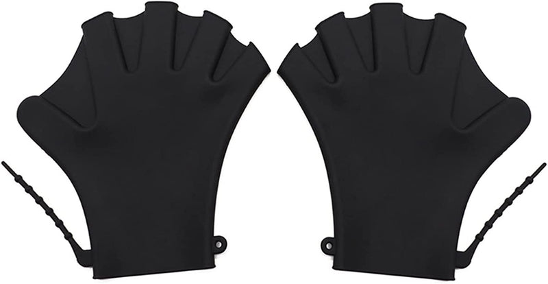 Mengk 1 Pair Swimming Gloves Webbed Fitness Water Resistance Training Gloves Silicon Swimming Diving Glove Swim Training Mittens Sporting Goods > Outdoor Recreation > Boating & Water Sports > Swimming > Swim Gloves MengK   