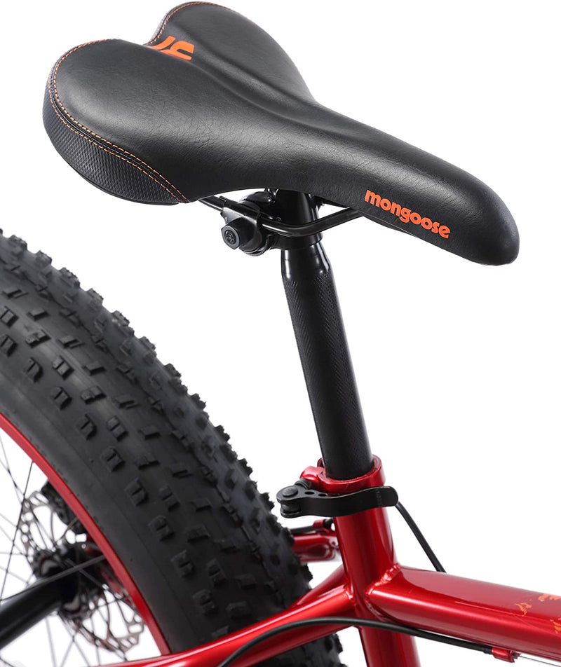 Mongoose Aztec Mens and Womens Fat Tire Bike, 18-Inch Steel Frame, 26-Inch Wheels, 4-Inch Knobby Tires, Red Sporting Goods > Outdoor Recreation > Cycling > Bicycles Pacific Cycle (Over-Boxed Product)   