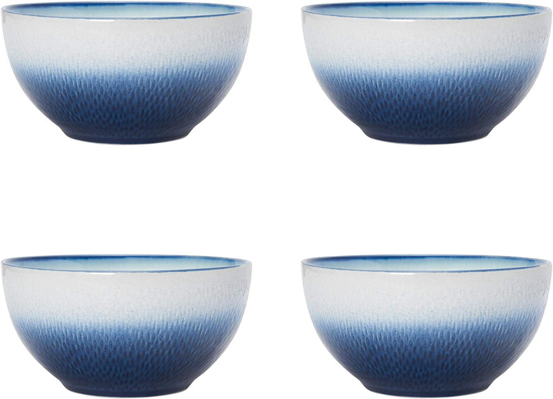 Pfaltzgraff Eclipse Blue 16-Piece Stoneware round Dinnerware Set, 1 Inch Dinner Plate, 8 Inch Salad Plate, 6 Inch Soup Cereal Bowl (26 Ounce) and 14 Ounce Mug, Blue/White Home & Garden > Kitchen & Dining > Tableware > Dinnerware Pfaltzgraff   