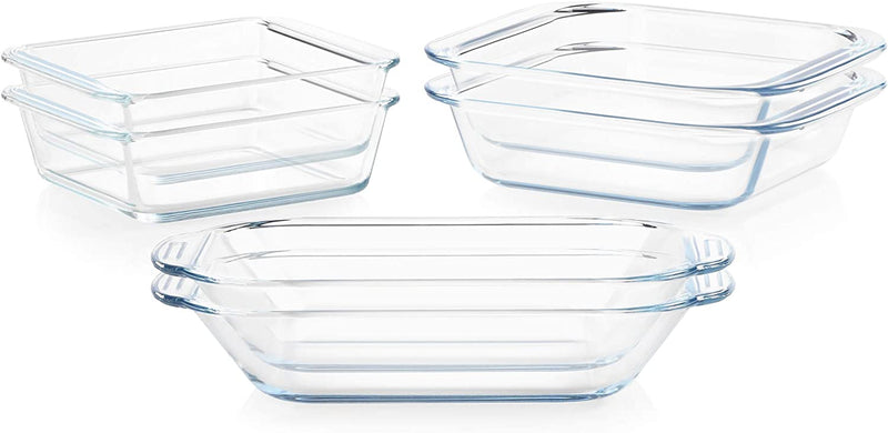 Pyrex Easy Grab 2-Qt Glass Casserole Dish with Lid, Tempered Glass Baking Dish with Large Handles, Dishwashwer, Microwave, Freezer and Pre-Heated Oven Safe Home & Garden > Kitchen & Dining > Cookware & Bakeware Pyrex 6 PC Toaster Oven Set  