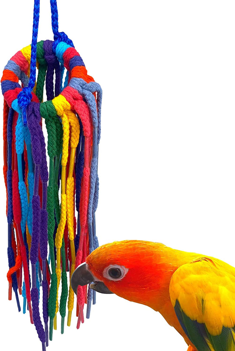 51213 Large Aglet Heaven Bonka Bird Toys Cotton Colorful Parrot Quaker Macaw African Grey Cockatoo Animals & Pet Supplies > Pet Supplies > Bird Supplies > Bird Toys Bonka Bird Toys Small Aglett  