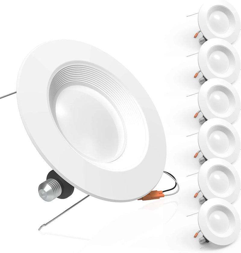 Heybright HB-BT-5/6IN-6PK-4000K 6 Pack 5/6 Inch Dimmable LED Downlight, Baffle Trim 650 LM, Damp Rated, Simple Retrofit Installation UL Listed (4000K) Recessed Lights, 6 PK, 4000 K Home & Garden > Lighting > Flood & Spot Lights Heybright   