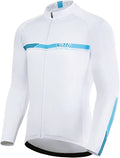 ROTTO Cycling Jersey Mens Bike Shirt Long Sleeve Simple Line Series Sporting Goods > Outdoor Recreation > Cycling > Cycling Apparel & Accessories ROTTO B White X-Large 