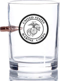 Officially Licensed USMC Projectile Whiskey Glass – Hand Blown .308 Glasses – Marine Corps Gifts – 8 Oz. Home & Garden > Kitchen & Dining > Barware MVP Studios Usmc  