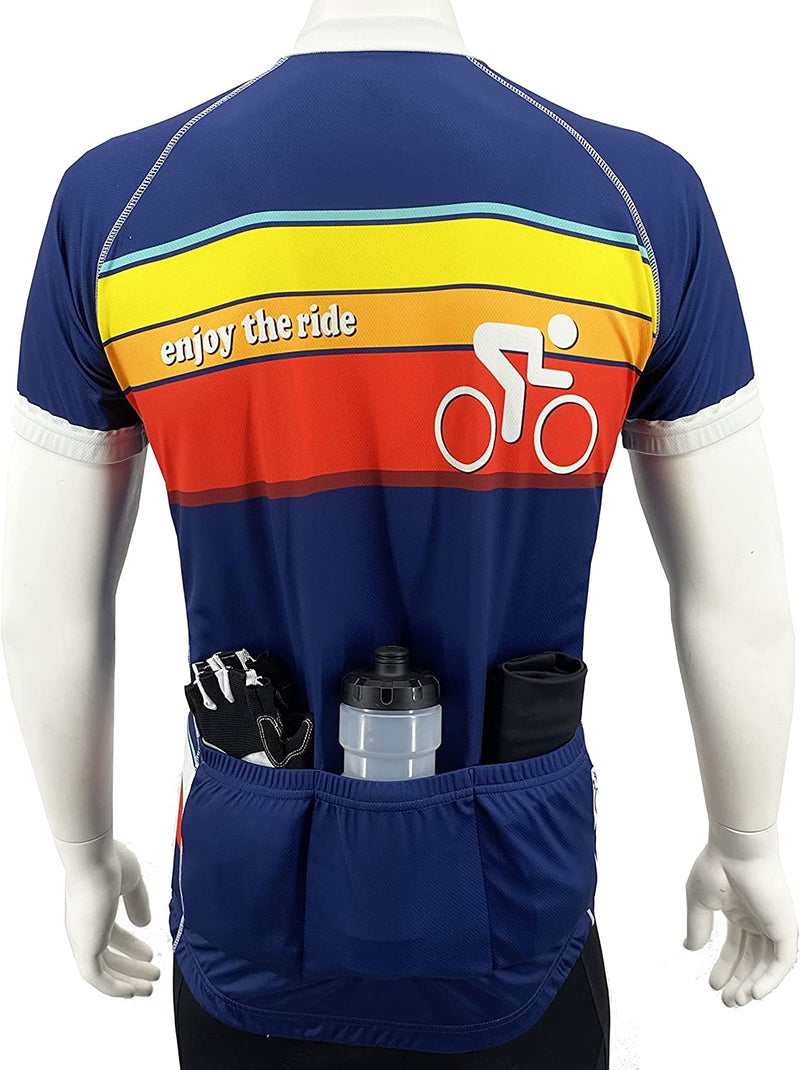 Men'S Cycling Jersey, Enjoy the Ride Short Sleeve Bike Shirt for Biking and Riding Sporting Goods > Outdoor Recreation > Cycling > Cycling Apparel & Accessories Peak 1 Sports   