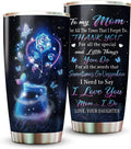 Mom Gifts from Daughters - 20Oz Stainless Steel Insulated Sunflower Mom Tumbler - Christmas, Valentine'S Day, Mom Birthday Gifts, Mothers Day Gifts from Daughter for Mom, New Mom, Bonus Mom Home & Garden > Kitchen & Dining > Tableware > Drinkware FamilyGater B2 Black 3 1 Count (Pack of 1) 