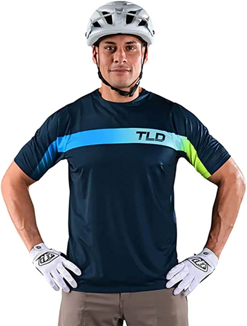 Troy Lee Designs Cycling MTB Bicycle Mountain Bike Jersey Shirt for Men, Skyline SS Sporting Goods > Outdoor Recreation > Cycling > Cycling Apparel & Accessories Troy Lee Designs Jet Fuel Slate Blue XX-Large 