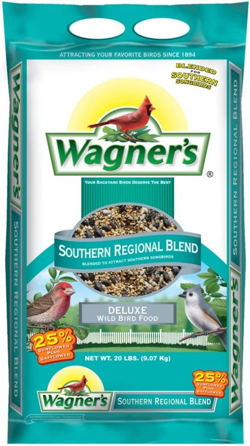 Wagner'S 62012 Southern Regional Blend Wild Bird Food, 20-Pound Bag Animals & Pet Supplies > Pet Supplies > Bird Supplies > Bird Food Wagner's Bird Food 20-Pound Bag 