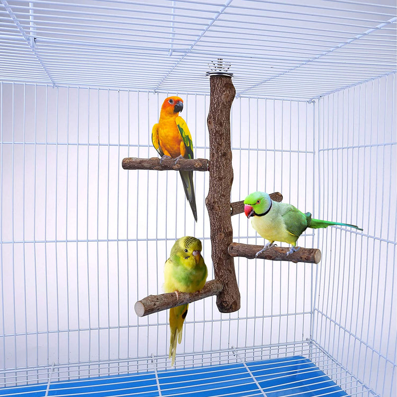 Mogokoyo Natural Wood Bird Perch Stand, Hanging Multi Branch Perch for Cage, Parrots, Parakeets Cockatiels, Conures, Macaws, Love Birds, Finches Animals & Pet Supplies > Pet Supplies > Bird Supplies Mogokoyo   