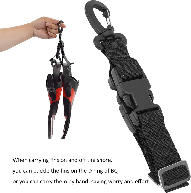 CUEA Portable Keeper Strap, Buckle Belt, Nylon Practical Diving Equipment for Diving Snorkeling Snorkeling Toolsnorkeling Tool(Black) Sporting Goods > Outdoor Recreation > Boating & Water Sports > Swimming CUEA   