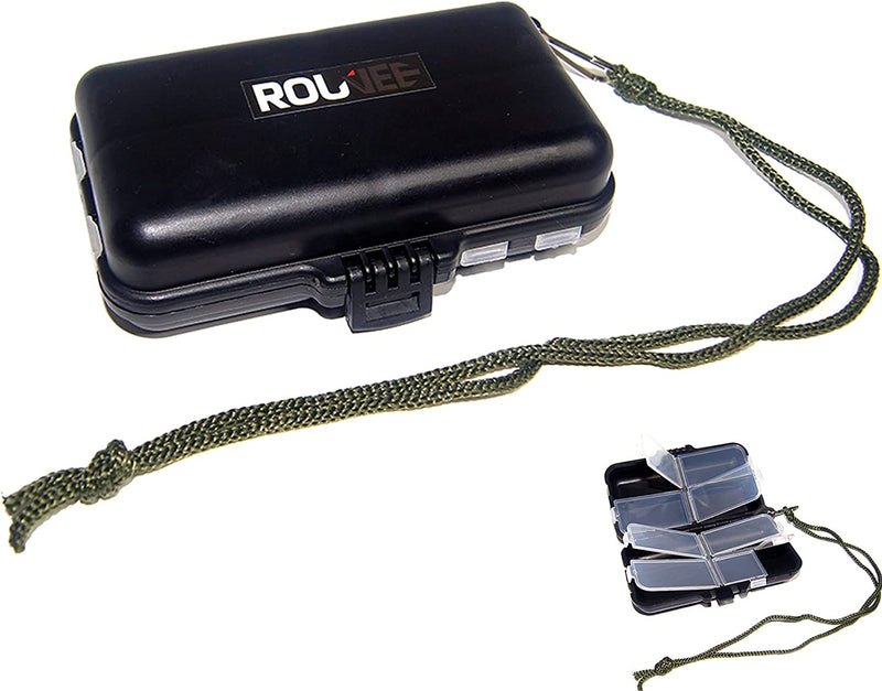 ROUVEE Fishing Tackle Storage Box,With Lanyard Fishing Lure Box,2-Sided,Lure Box,Small Mini Box Storage Containers Sporting Goods > Outdoor Recreation > Fishing > Fishing Tackle ROUVEE   