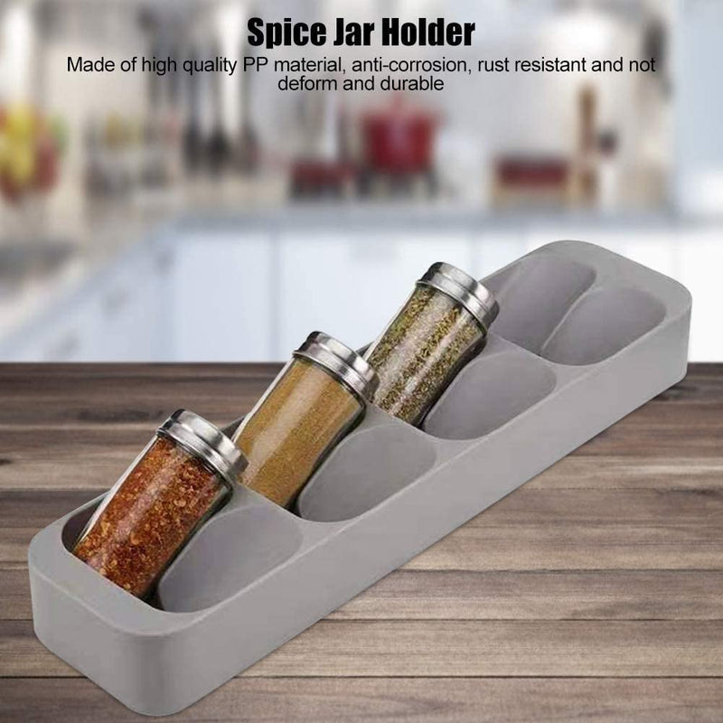 Hellocreate Spice Jar Organizer, 8 Grids Drawer Cabinet Spice Bottle Storage Box Jar Holder for Household Kitchen Home & Garden > Decor > Decorative Jars HelloCreate   