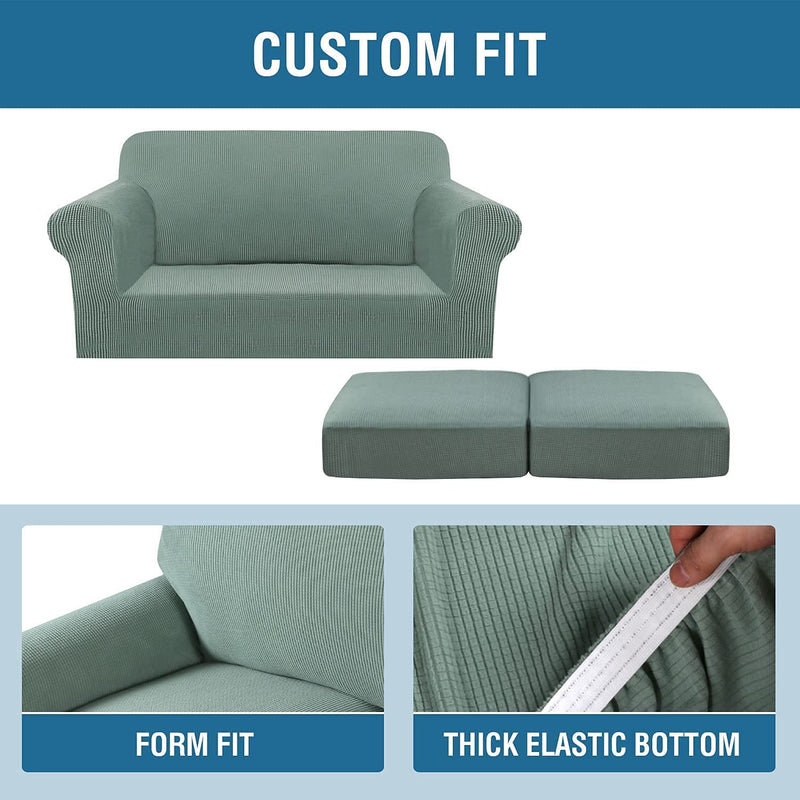 Sage Sofa Covers for 3 Cushion Couch Bundles Loveseat Covers for 2 Cushion Couch Home & Garden > Decor > Chair & Sofa Cushions H.VERSAILTEX   