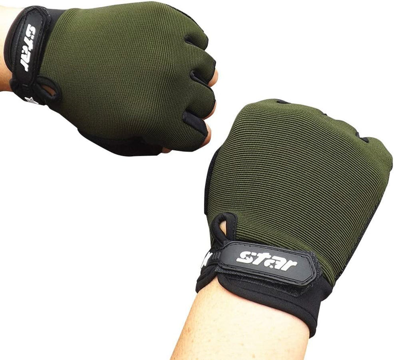Mittens for Women Cold Weather Heated Gloves Men Finger Cycling Half Antiskid Sports Gloves Mittens Combo with Pocket Sporting Goods > Outdoor Recreation > Boating & Water Sports > Swimming > Swim Gloves Bmisegm Army Green Small 