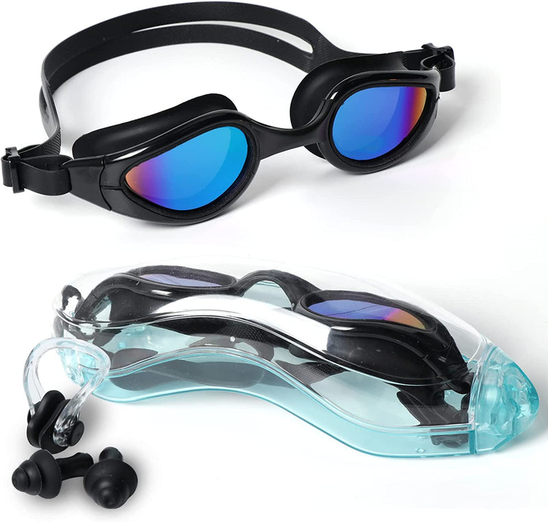 DREAM&GLAMOUR Swim Goggles,Swimming Goggles No Leaking for Adult Men Women Youth Sporting Goods > Outdoor Recreation > Boating & Water Sports > Swimming > Swim Goggles & Masks DREAM&GLAMOUR Mirror Green Lens  