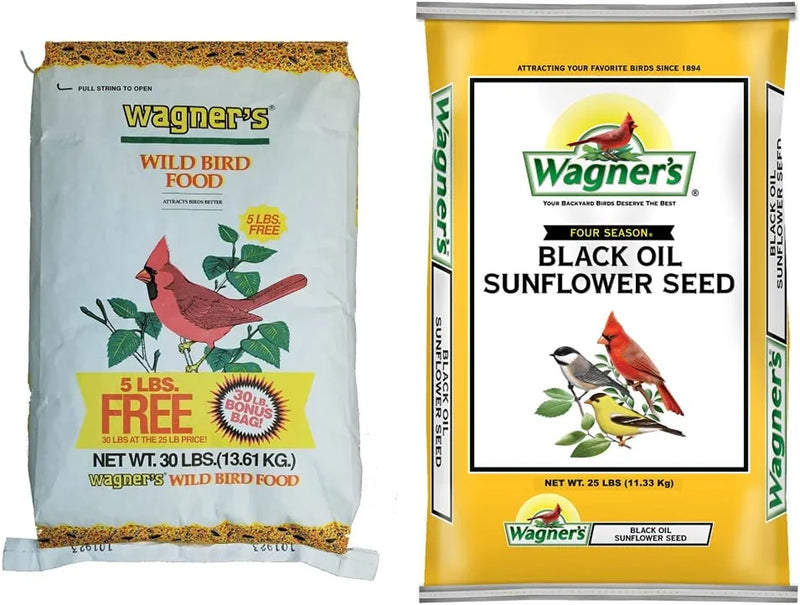 Wagner'S 13010 Wild Bird Food, 30-Pound Bag Animals & Pet Supplies > Pet Supplies > Bird Supplies > Bird Food Wagner's Wild Bird Food + Black Oil Sunflower Seed  