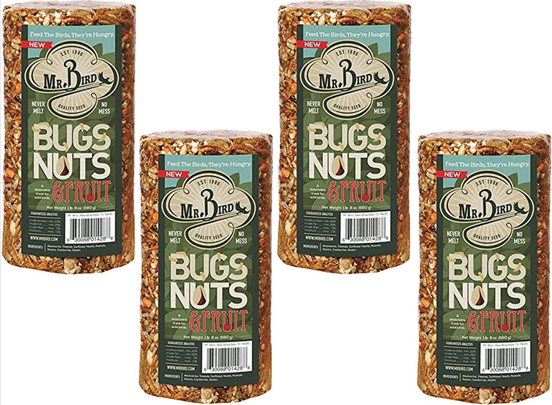 2-Pack of Mr. Bird'S Bugs, Nuts, Fruit Small Wild Bird Seed Cylinder 24 Oz. Animals & Pet Supplies > Pet Supplies > Bird Supplies > Bird Food Mr. Bird 4  