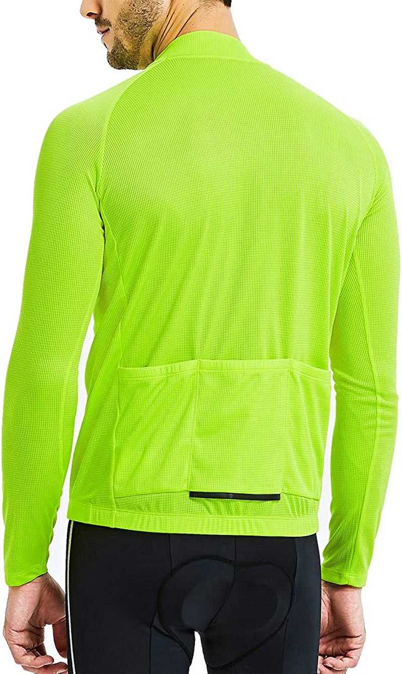 Catena Men'S Cycling Jersey Long Sleeve Shirt Running Top Moisture Wicking Workout Sports T-Shirt Sporting Goods > Outdoor Recreation > Cycling > Cycling Apparel & Accessories CATENA Green Small 