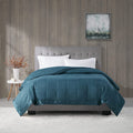 Madison Park Cambria down Alternative Blanket, Premium 3M Scotchgard Stain Release Treatment All Season Lightweight and Soft Cover for Bed with Satin Trim, Oversized Full/Queen, Aqua Home & Garden > Linens & Bedding > Bedding > Quilts & Comforters Madison Park Teal Twin 