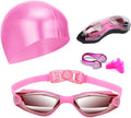 Swim Goggles Swimming Goggles No Leaking with Nose Clip, Earplugs and Case