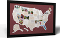 Thunder Bunny Labs 50 States USA Photo Map - Frame Optional - Made in America (Driftwood, Black Frame) Home & Garden > Decor > Picture Frames Thunder Bunny Labs Sienna Without Frame 
