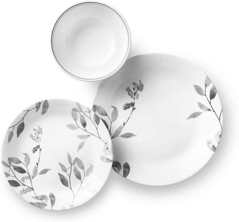 Corelle Boutique Misty Leaves 12-Piece Dinnerware Set, Service for 4 Home & Garden > Kitchen & Dining > Tableware > Dinnerware Corelle   