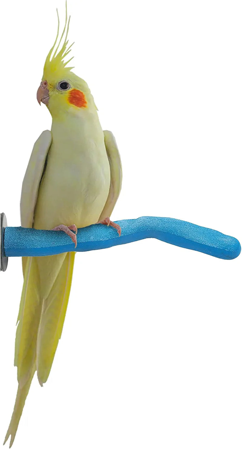 Sweet Feet and Beak Safety Pumice Perch Bird Toy - Trims Nails and Beak - Promotes Healthy Feet - Safe Non-Toxic Bird Supplies for Bird Cages - Medium 10" Animals & Pet Supplies > Pet Supplies > Bird Supplies > Bird Toys Sweet Feet and Beak Blue X-Small 6" 