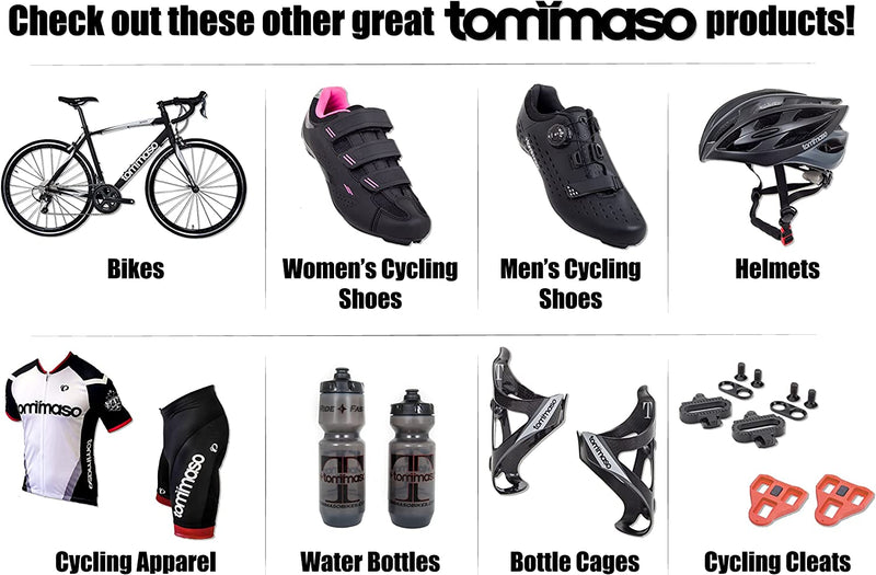 Tommaso Imola Endurance Aluminum Road Bike, Shimano Claris R2000, 24 Speeds, Black, White, Burnt Orange Sporting Goods > Outdoor Recreation > Cycling > Bicycles Tommaso   