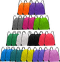 Grneric Drawstring Backpack Bulk 28 PCS Drawstring Bags String Backpack Cinch Bag Sackpack for Kid Gym Home & Garden > Household Supplies > Storage & Organization Grneric Colorful  