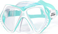 Seago Kids Swim Goggles with Nose Cover Snorkel Mask Scuba Diving Swim Mask Anti-Fog Tempered Glass, Panoramic Clear View Silicone Seal Snorkeling Gear Swimming Goggles for Kids 6-14 Boys Girls Youth Sporting Goods > Outdoor Recreation > Boating & Water Sports > Swimming > Swim Goggles & Masks Seago Green  