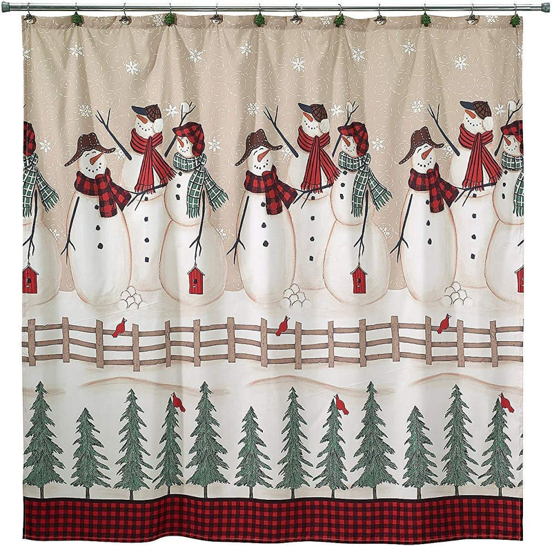 Snowmen Gathering Collection Bath Towel, Multi Home & Garden > Linens & Bedding > Towels Avanti Linens Shower Curtain  
