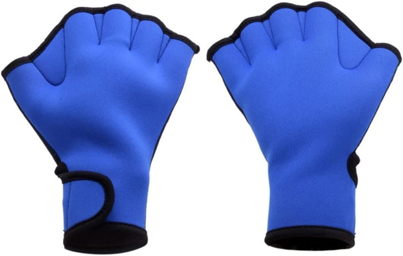 Aquatic Gloves Webbed Swim Gloves Water Skiing Gloves Aquatic Diving Gloves Water Resistance Training Gloves Swimming Aids for Adults - Blue 1 Pair. Sporting Goods > Outdoor Recreation > Boating & Water Sports > Swimming > Swim Gloves Beito   