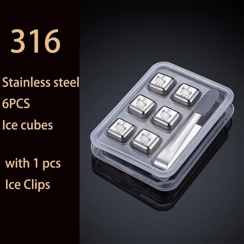Reusable Stainless Steel Metal Ice Cubes Star Wars Whiskey Stones Home & Garden > Kitchen & Dining > Barware DUOVE   
