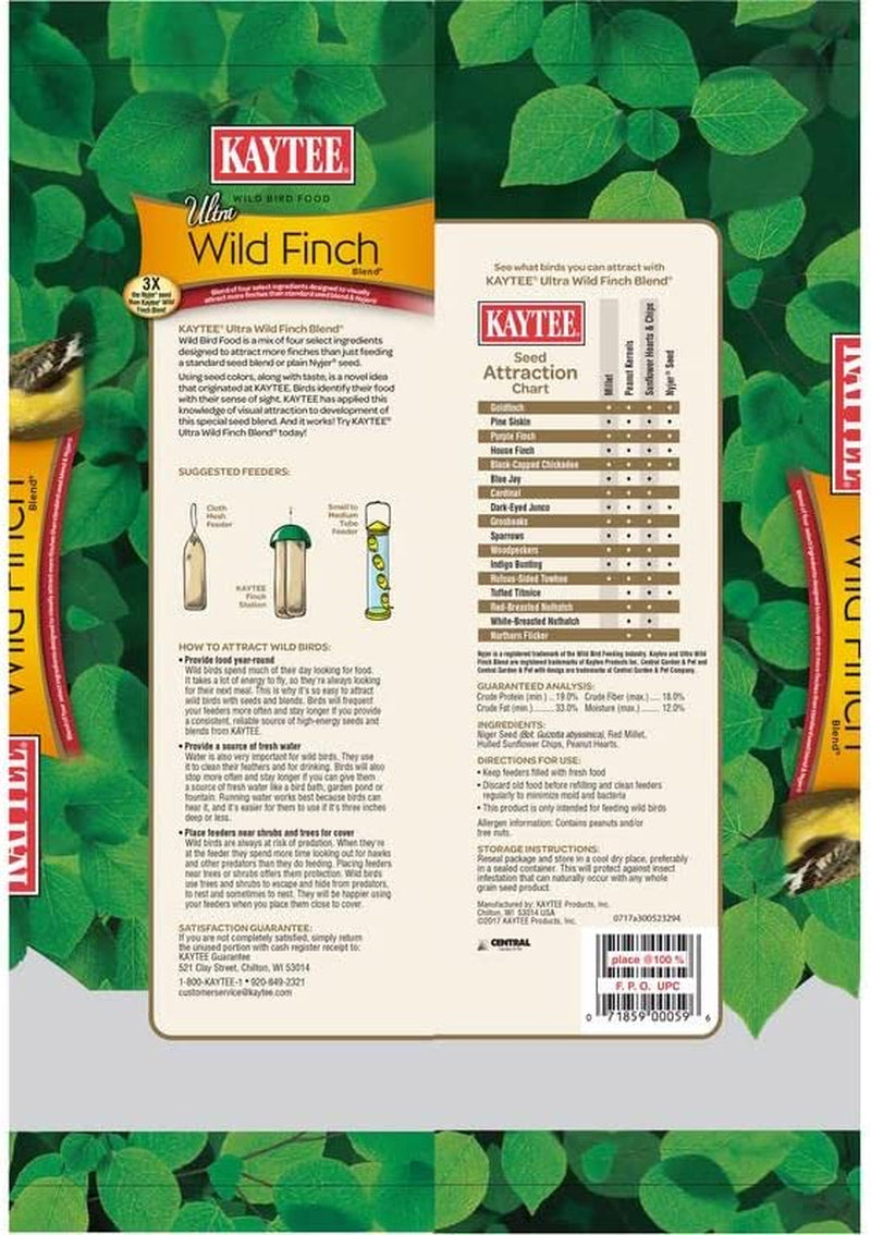 Kaytee Ultra Wild Finch Wild Bird Food Nyjer 5 Lb. - Case Of: 1 Animals & Pet Supplies > Pet Supplies > Bird Supplies > Bird Food Kaytee Products Inc.   