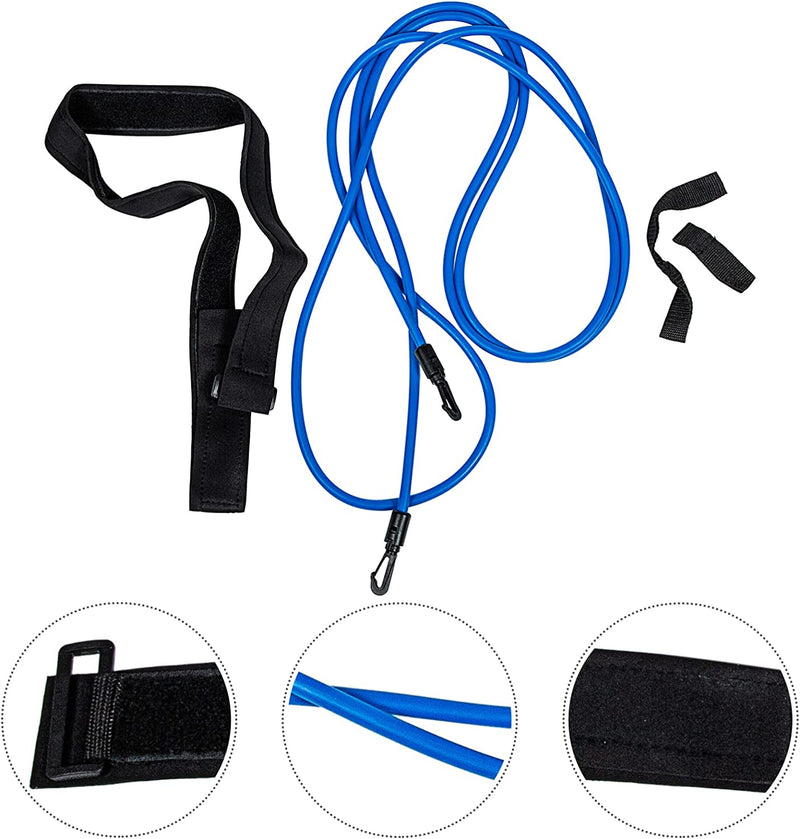 INOOMP 2 Sets Equipment Kids Train Belt Adults Tether Resistance Cords Exercising Training Rope Stationary Swimming Elastic Black Harness Trainning Pool for Tool Exercise Leash Static Sporting Goods > Outdoor Recreation > Boating & Water Sports > Swimming INOOMP   