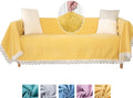 Sofa Covers Couch Slipcover Couch Covers for 3 Cushion Couch- Couch Slipcovers Furniture Protector for Dogs,Stretch Sofa Throw Cover for Living Room,Thick Chenille Fabric (71" X118",Blue) Home & Garden > Decor > Chair & Sofa Cushions Balun Admhail Yellow  