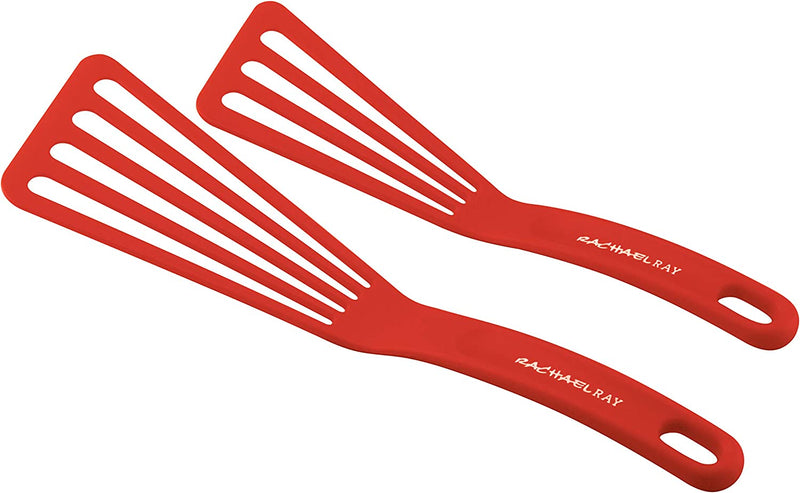 Rachael Ray Kitchen Tools and Gadgets Nylon Cooking Utensils/Spatula/Fish Turners, 2 Piece, Orange Home & Garden > Kitchen & Dining > Kitchen Tools & Utensils Rachael Ray Red  