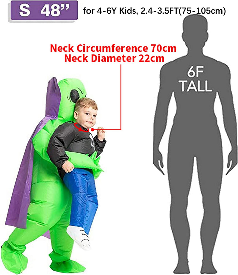 GOOSH Inflatable Alien Costume for Kids Halloween Costumes Boys Girls 48IN Funny Blow up Costume for Halloween Party Cosplay  GOOSH   